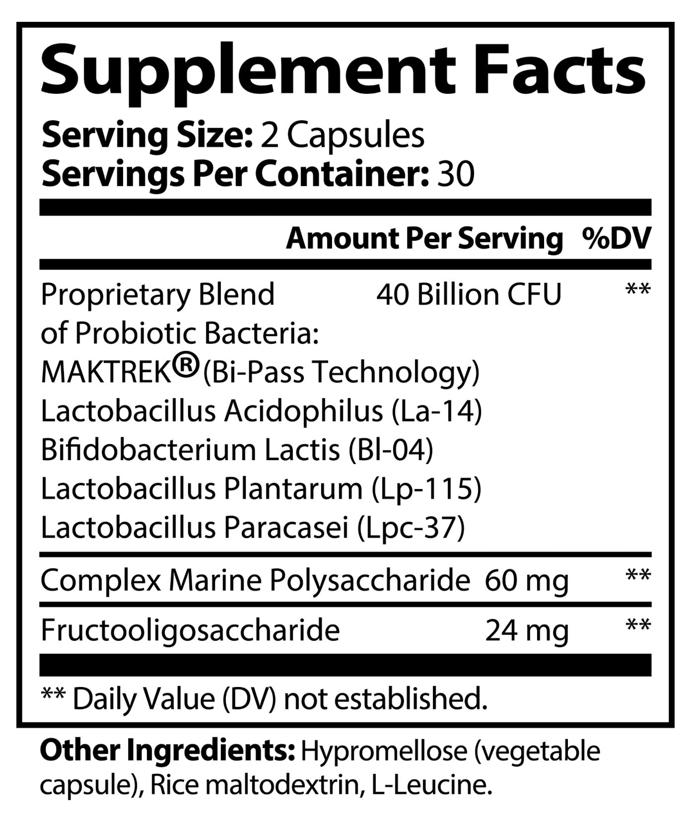 Probiotic 40 Billion + Prebiotics