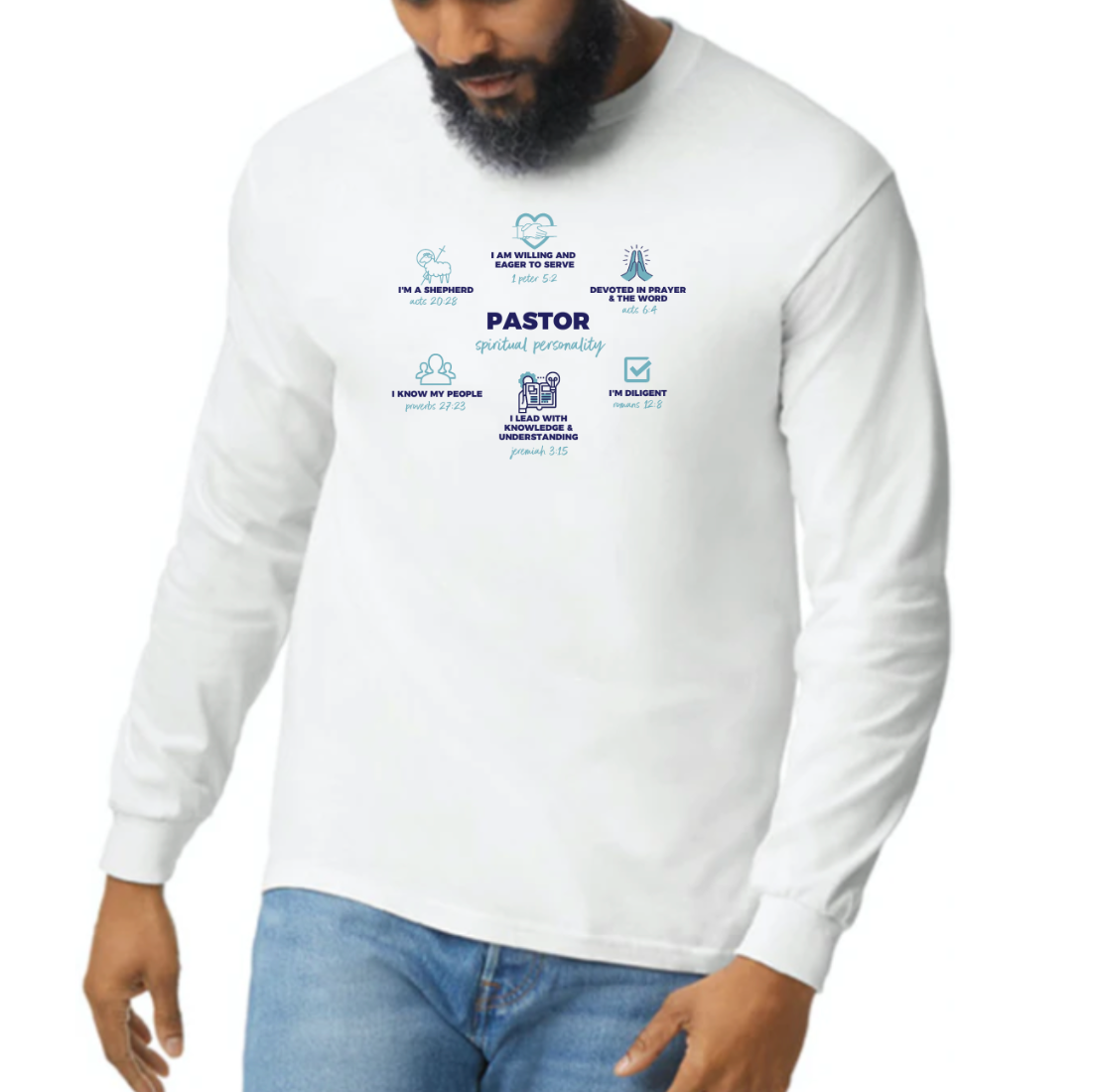 PASTOR DEFINED long sleeve white t-shirt