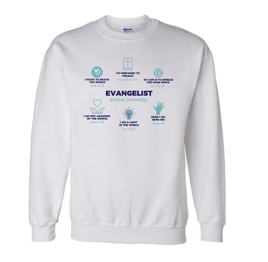 EVANGELIST DEFINED white sweatshirt