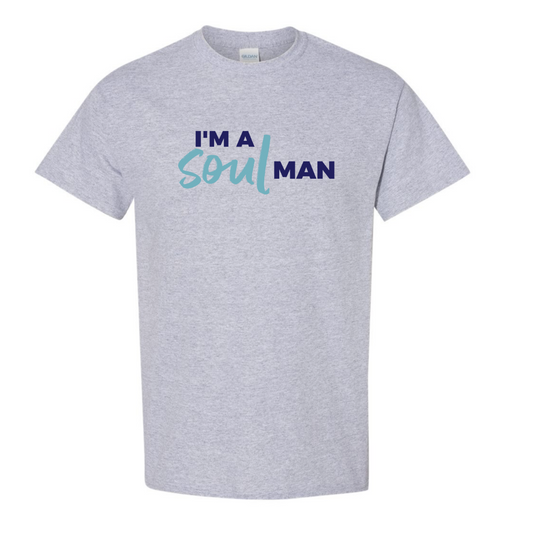 I'M A SOUL MAN grey t-shirt