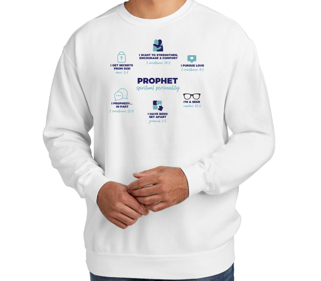 PROPHET DEFINED luxury white sweatshirt