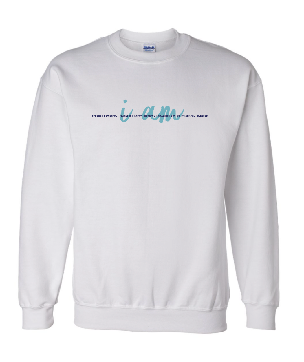 I AM white sweatshirt