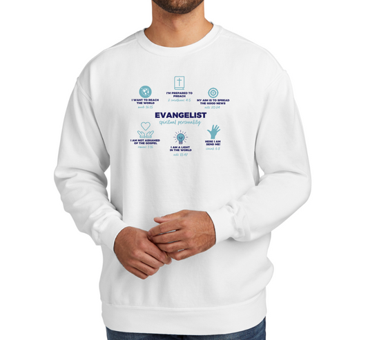 EVANGELIST DEFINED luxury white sweatshirt