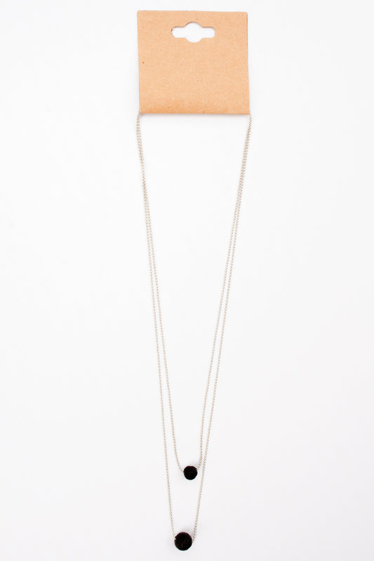 Sharp Brain® Silver Diffuser Necklace Set