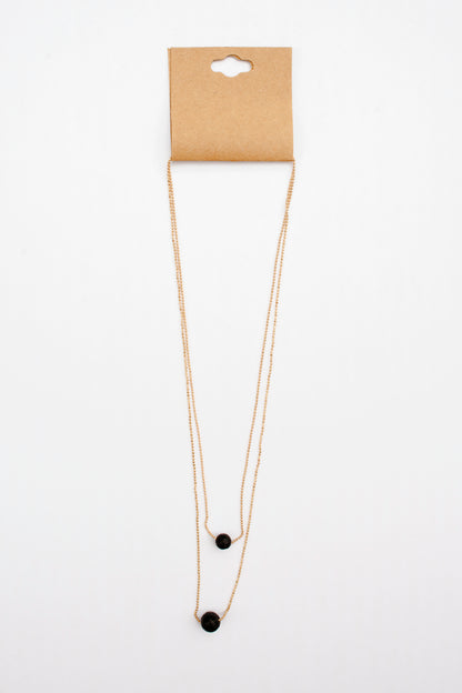 Sharp Brain® Gold Diffuser Necklace Set