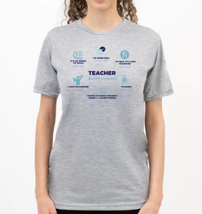 TEACHER DEFINED women's grey t-shirt